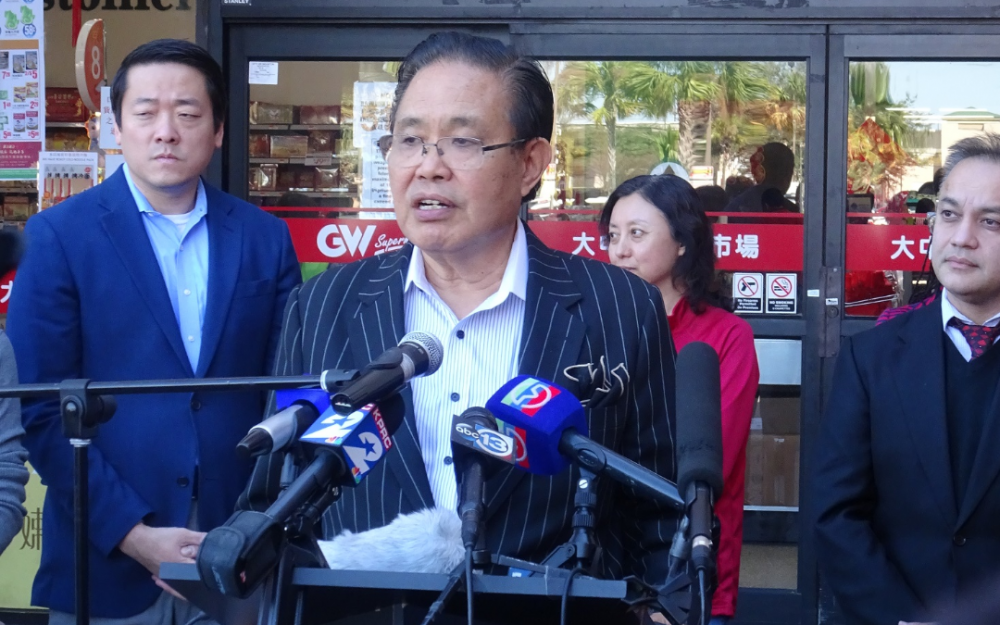 州議會吳元之在中國城舉行記者會, 澄清德州沒有新冠病毒感染的謠言
