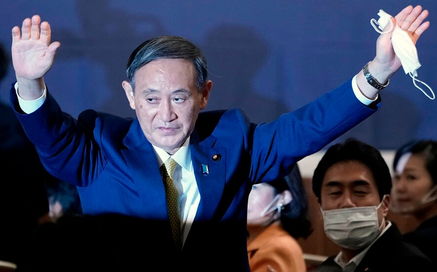 菅义伟当选为自民党党魁,将接任安倍晋三担任日本首相