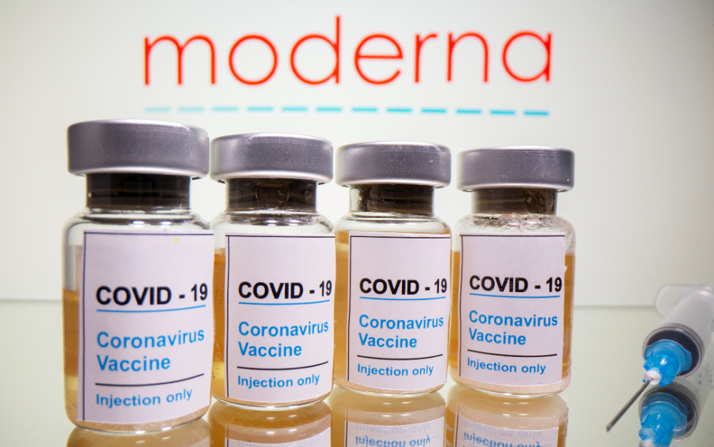 Moderna 公司的冠狀病毒疫苗的保護效果出乎預料,有效率達94.5%