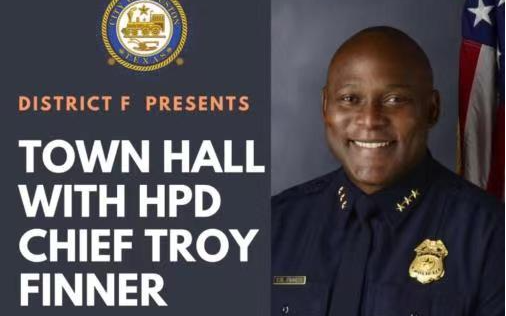 休士顿警察局长费纳(TROY FINNER) 本周三举行社区治安大会 欢迎踊跃参加