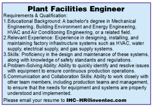 Plant Facilities Engineer